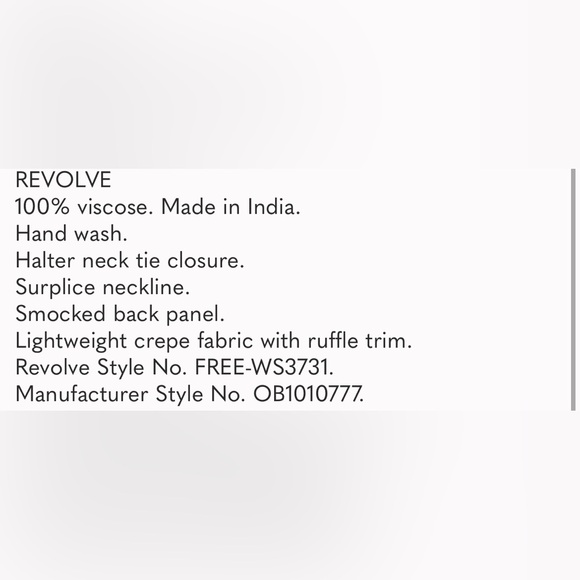 FREE PEOPLE Halter Top Faux Wrap Open Front Ruffle Front large - Picture 8 of 9